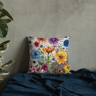 Magical Flowers Premium Pillow