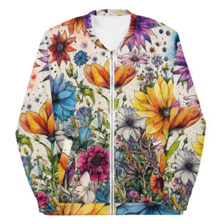 Mystical Flowers 1 Unisex Bomber Jacket